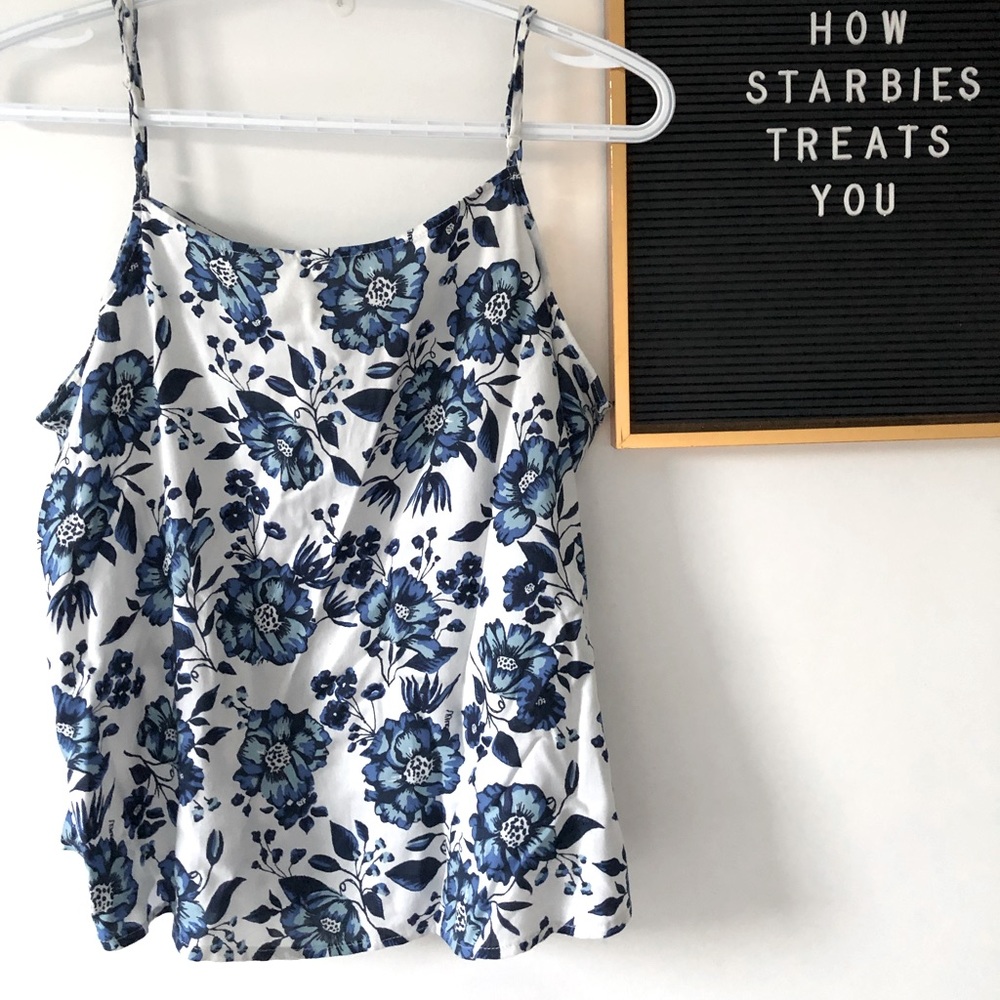 Floral flowy tank